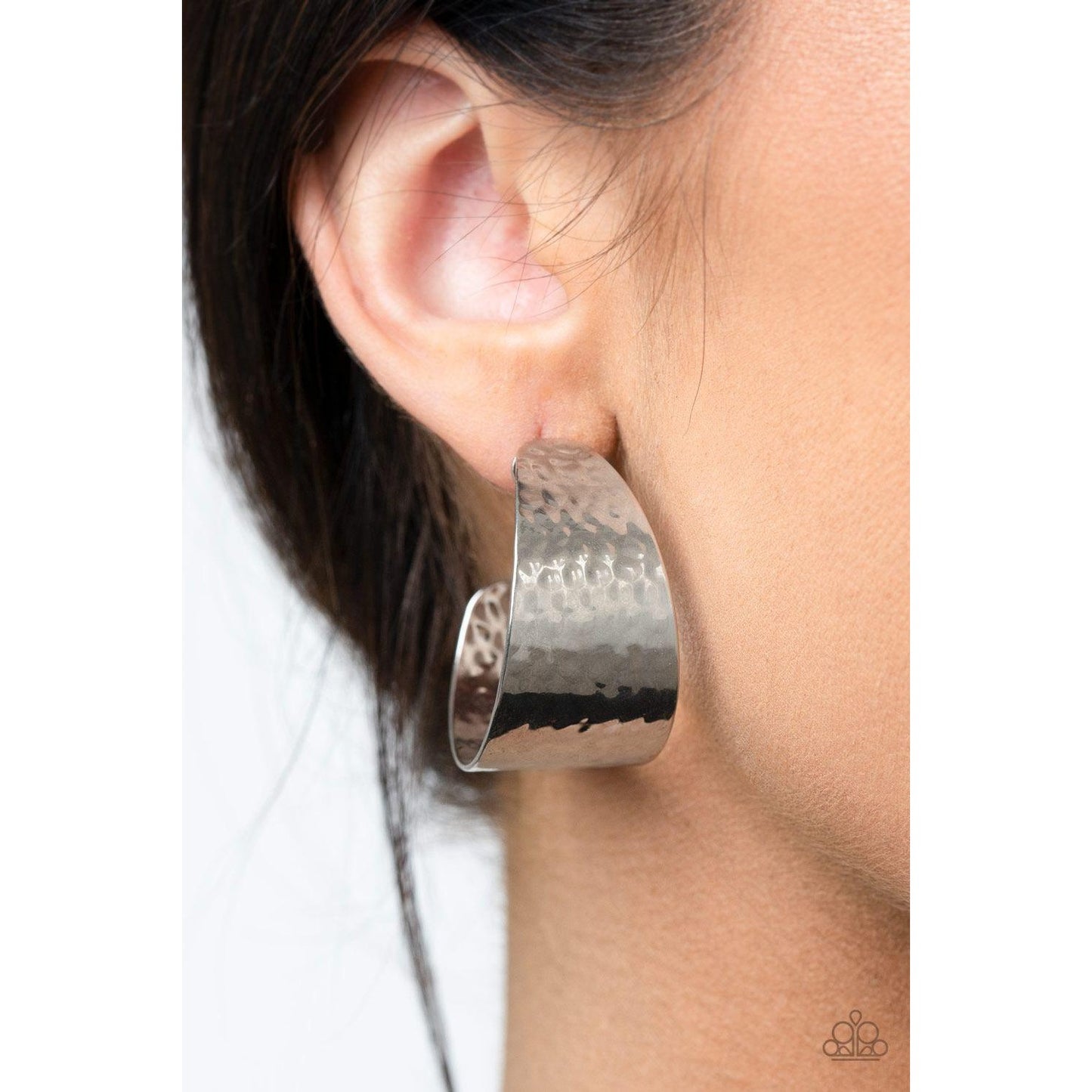 Flatten The Curve – Silver Hoop Earrings 1454