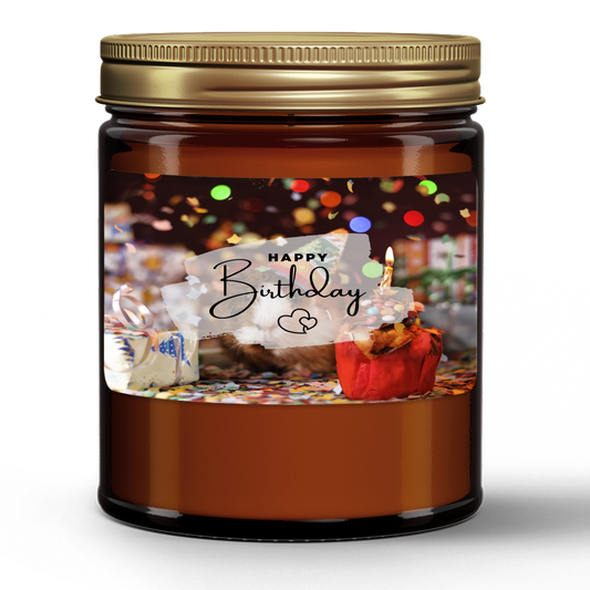 Happy Birthday Natural Wax Candle Gift