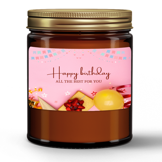 Happy Birthday All The Best For You Natural Wax Candle Gift