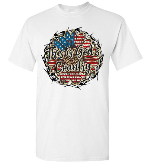 This Is God's Country Patriotic Americana Graphic Tee Shirt T-Shirt
