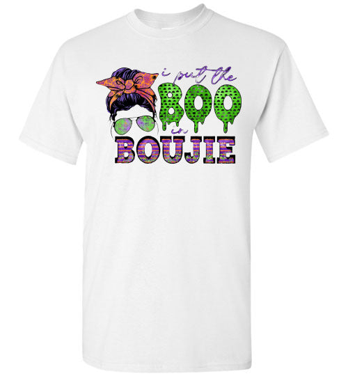 i Put The Boo In Boujie Fall Halloween Tee Shirt Top T-Shirt