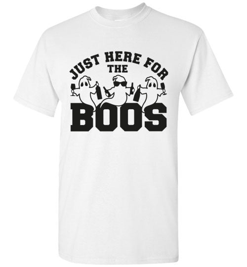 Just Here For The Boos Ghost Halloween Graphic Tee Shirt Top