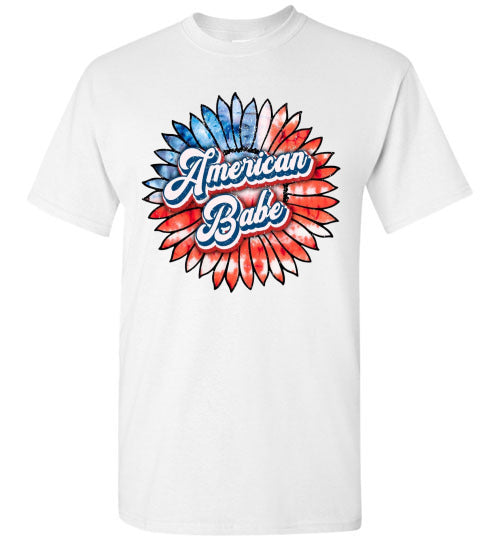 American Babe Patriotic USA Graphic Tee Shirt Top 32979
