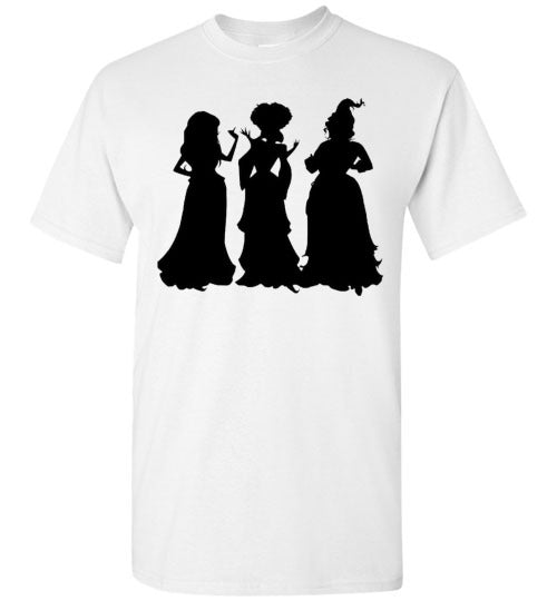 Halloween Witch Silhouette Graphic Tee Shirt Top