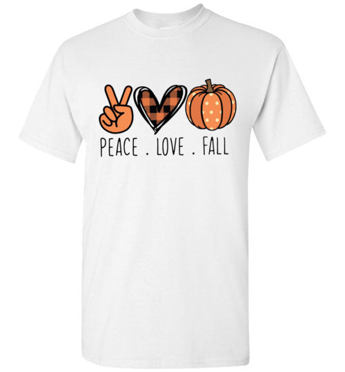 Peace Love Fall Tee Shirt Graphic Top