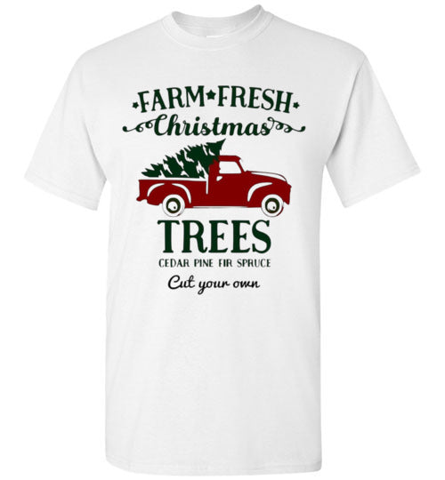 Farm Fresh Christmas Trees Tee Shirt Top T-Shirt