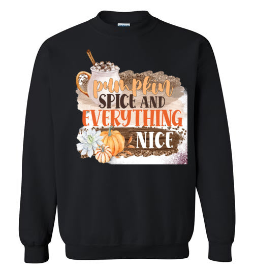 Pumpkin Spice and Everything Nice Graphic Sweatshirt Top