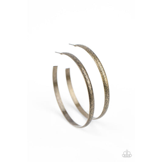 Rustic Radius - Brass Earrings 831