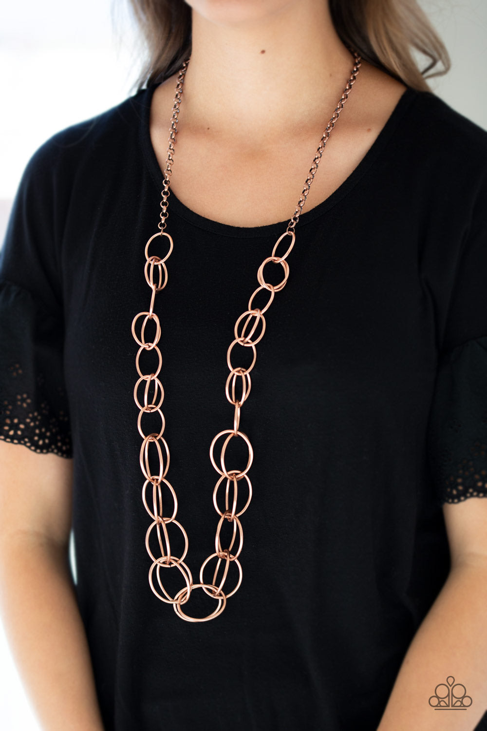 Elegantly Ensnared - Copper Necklace