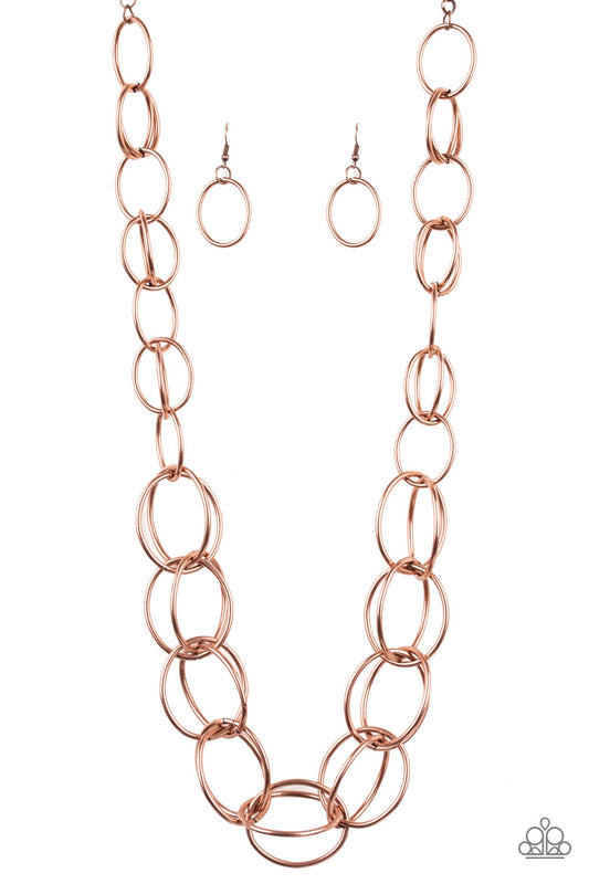 Elegantly Ensnared - Copper Necklace