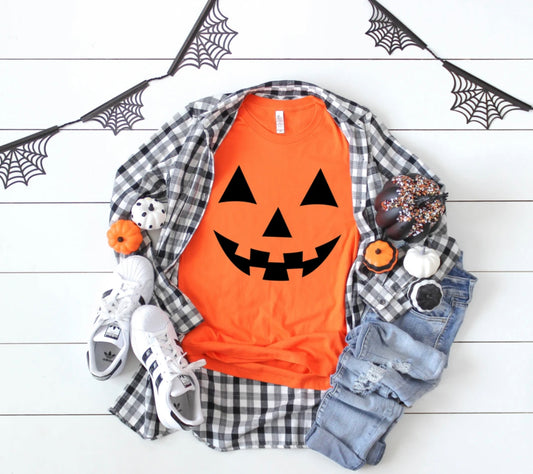 Pumpkin Jack O Lantern Fall Halloween Graphic Tee Shirt