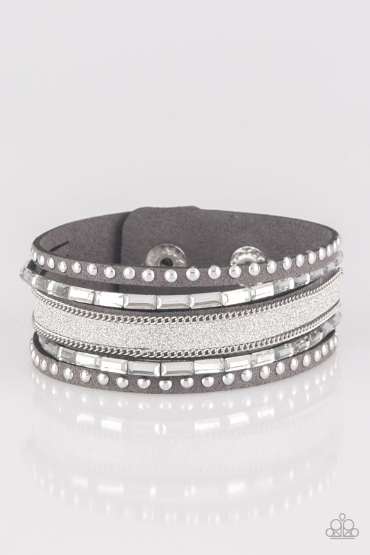 Seize The Sass - Silver Wrap Bracelet