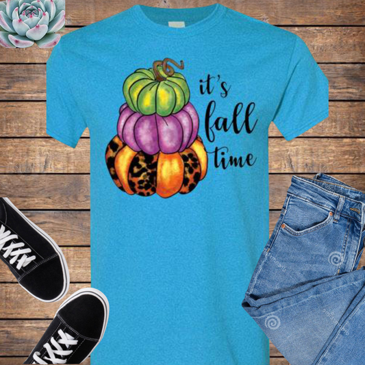 It's Fall Time Tee Shirt Pumpkin Top T-Shirt