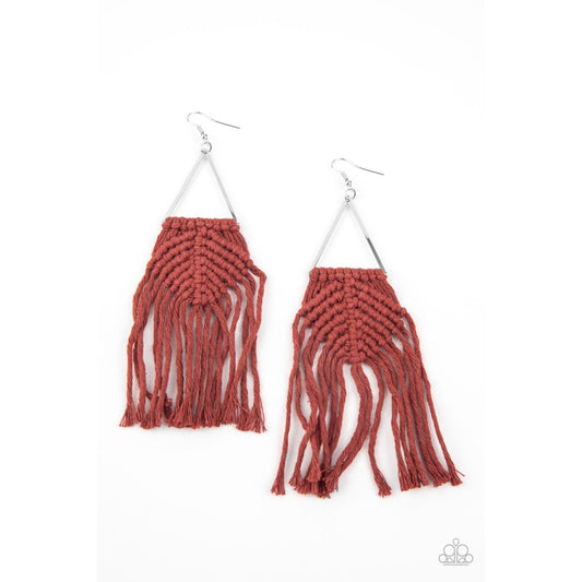 Macrame Jungle - Brown Earrings 818