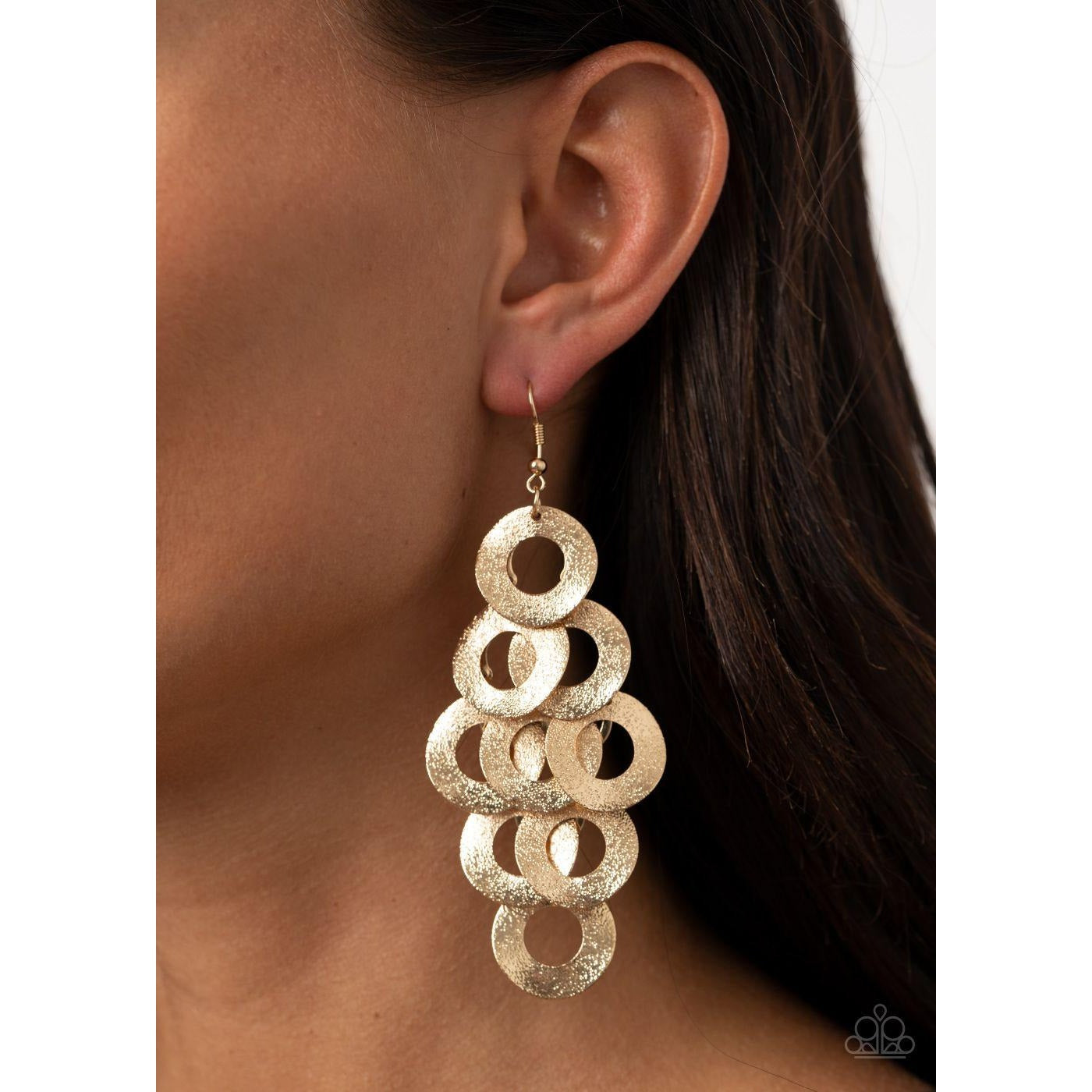 Scattered Shimmer - Gold Earrings 714