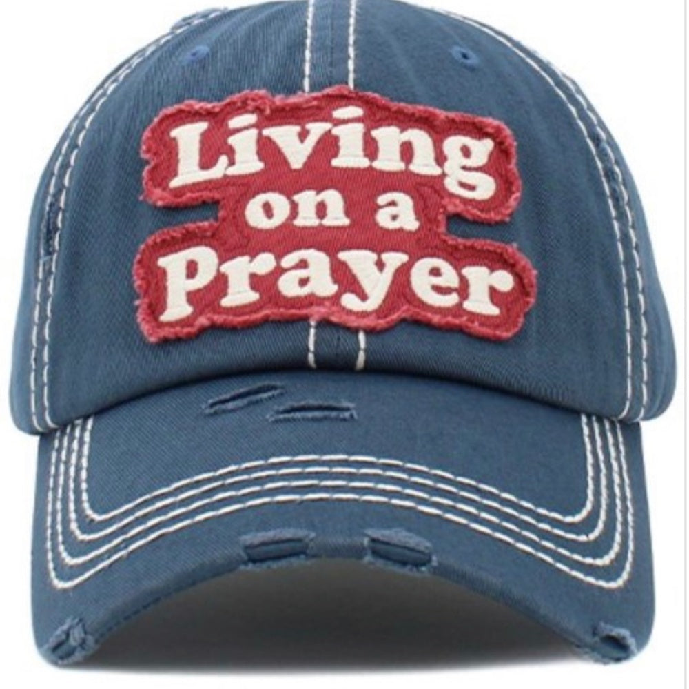 1457 Blue Living On A Prayer Hat Cap