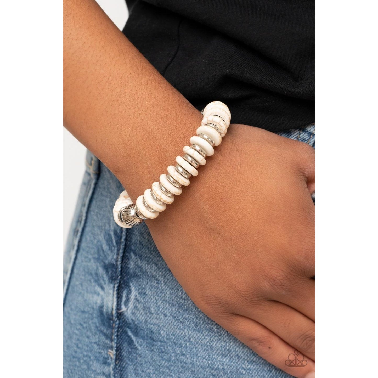 Desert Revival Necklace Earring & Eco Experience Bracelet White Set