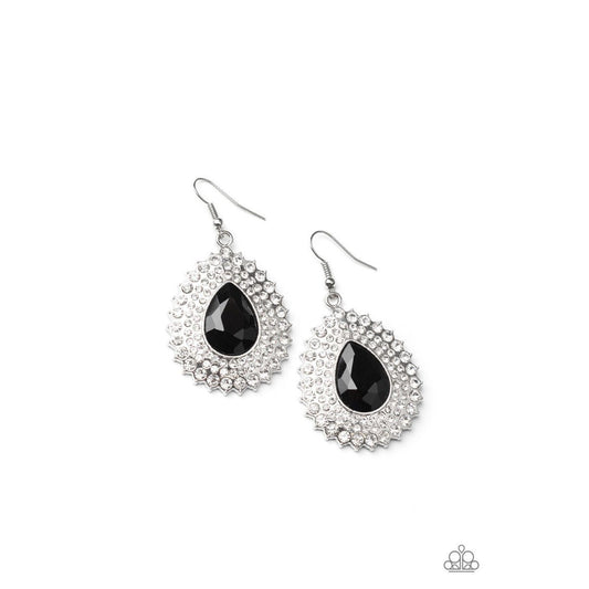 Exquisitely Explosive - Black Earrings 833