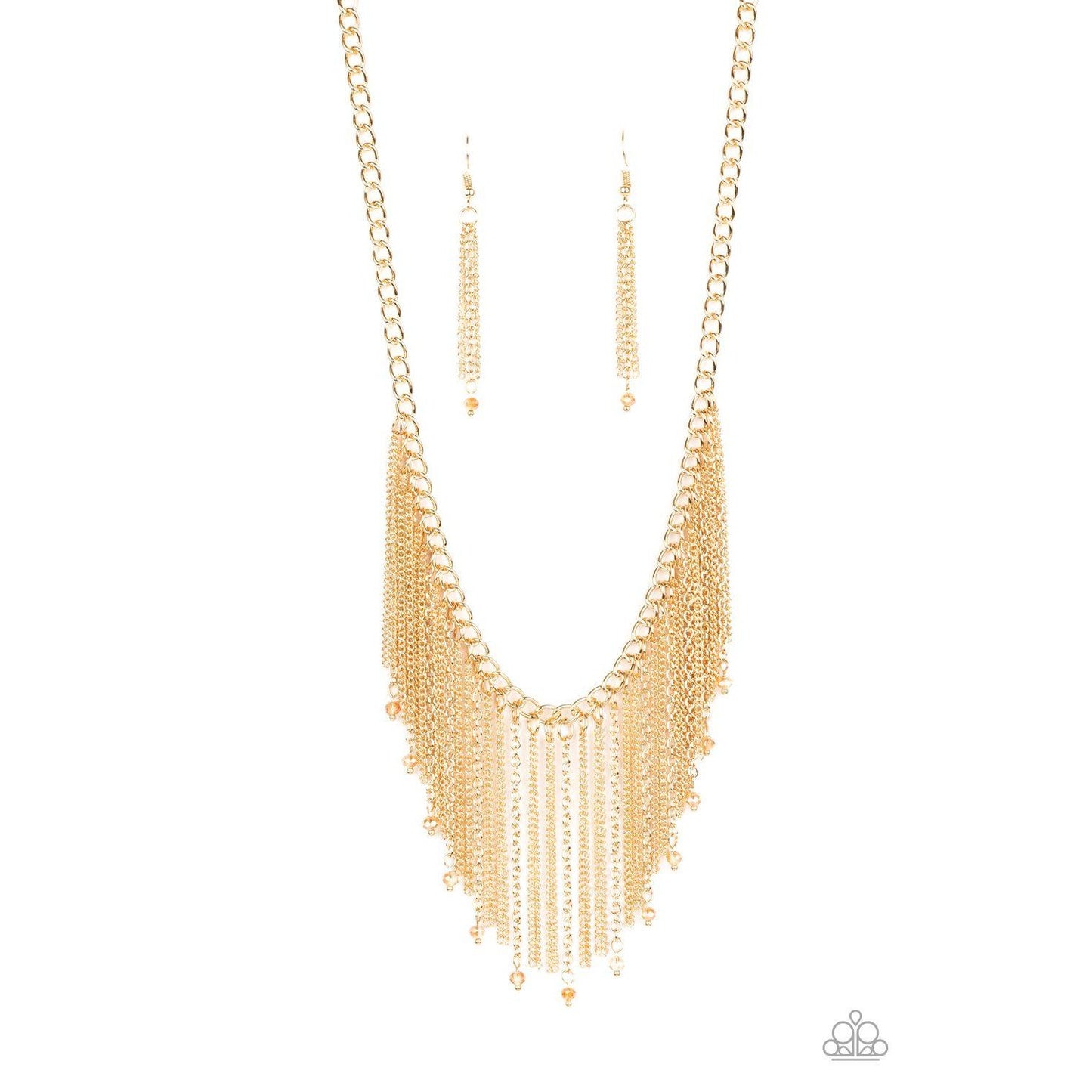 Cue The Fireworks - Gold Necklace 826