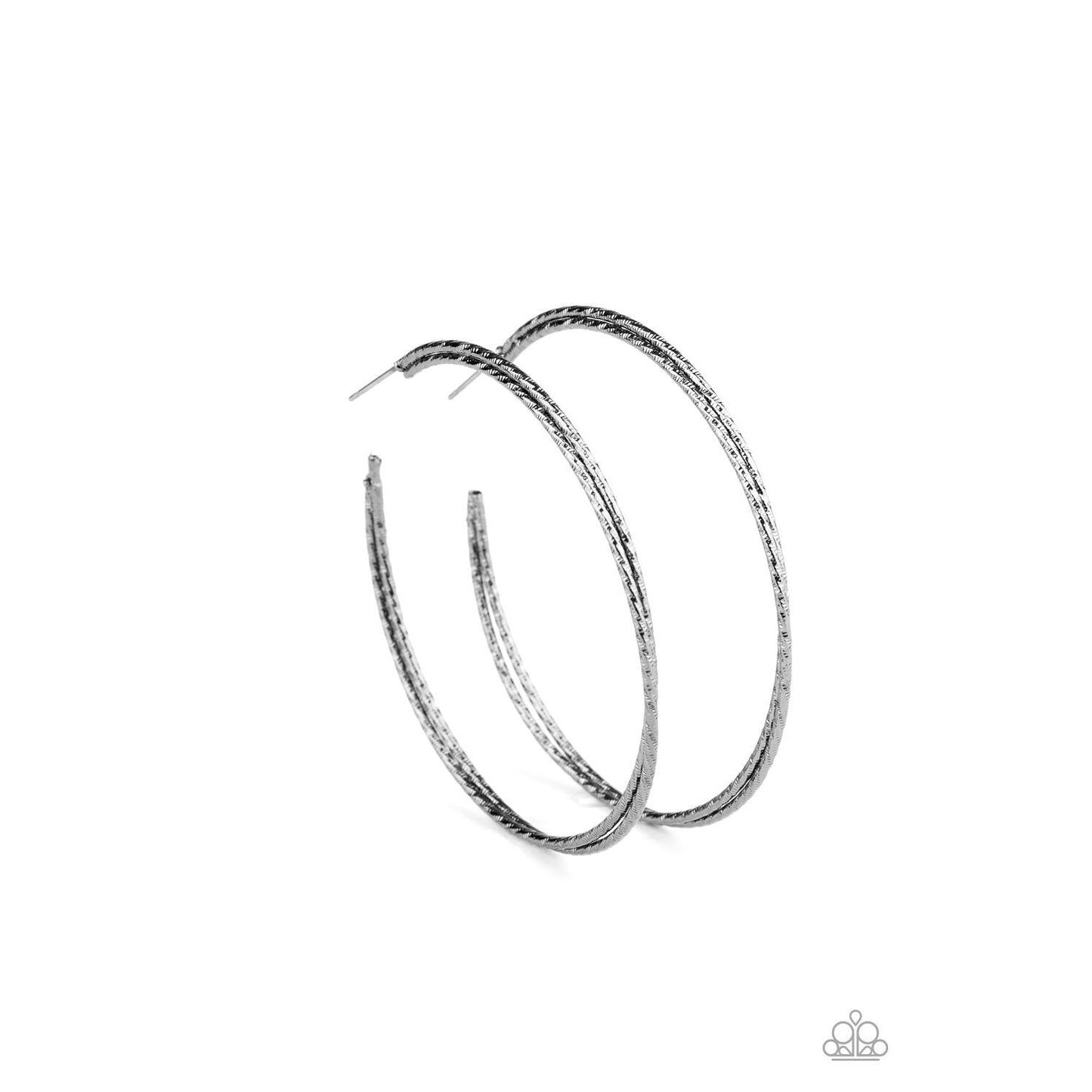 Curved Couture – Black Hoop Earrings