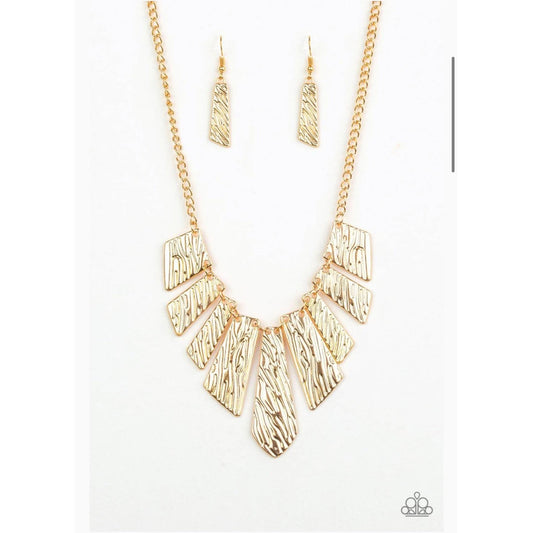 Texture Tigress Gold Necklace 1042