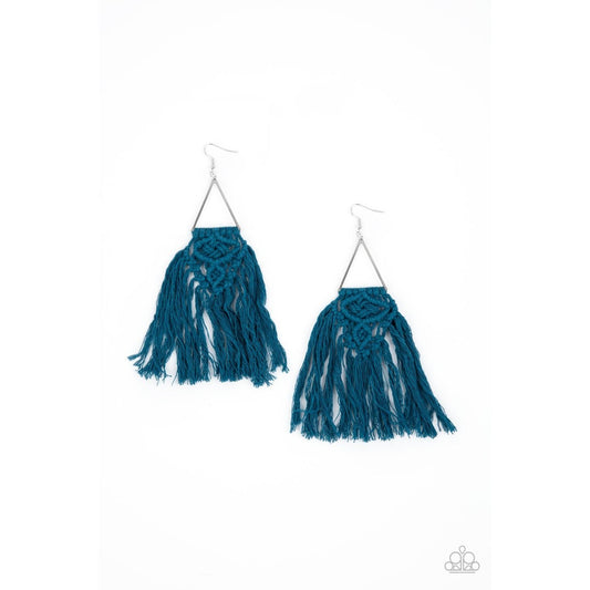 Modern Day Macrame - Blue Earrings 782
