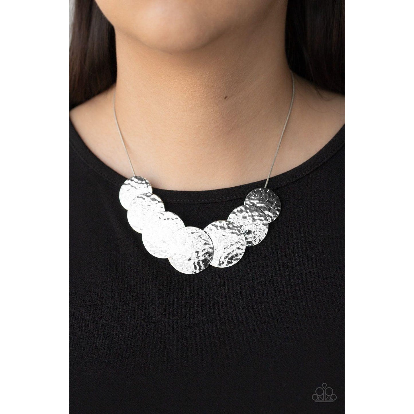 RADIAL Waves - Silver Necklace 2149